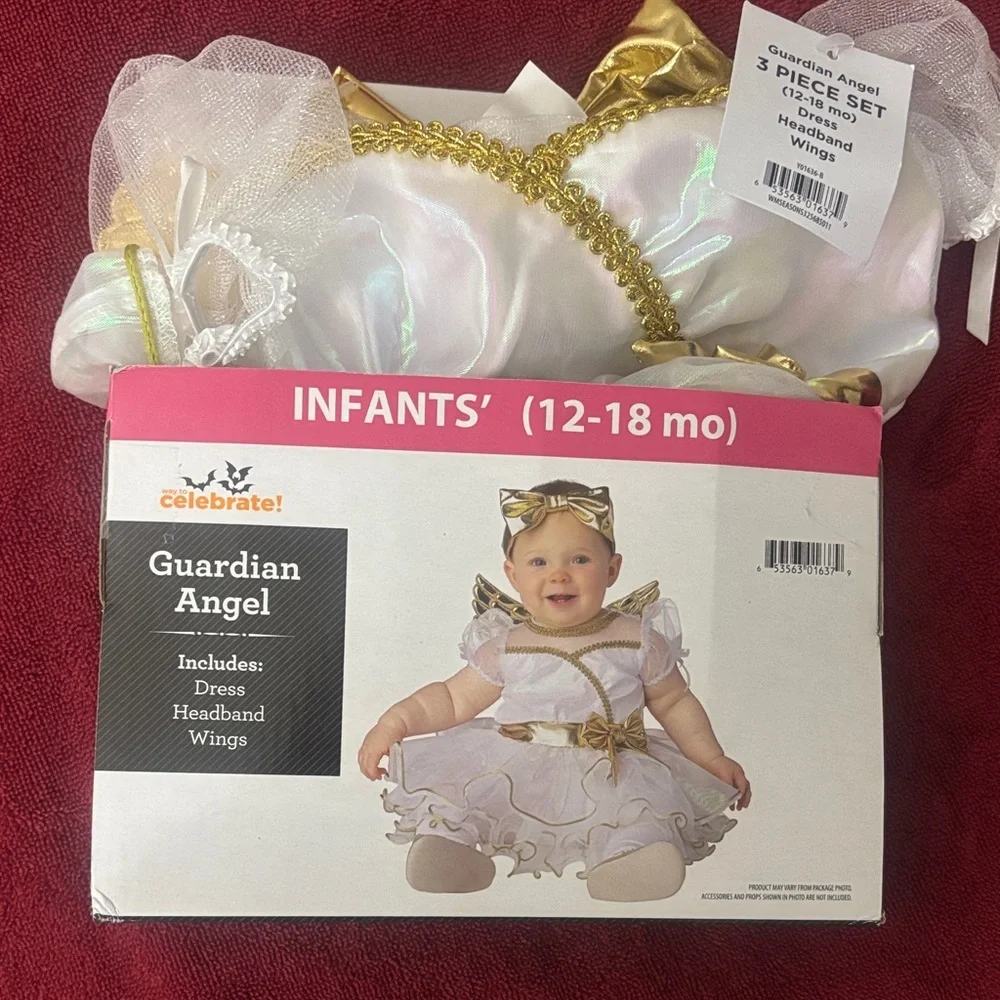 Infant Guardian‎ Angel Costume with Gold Accents
